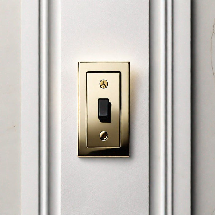 Light Switch with 2 Brass and 1 Black Screw: A Unique Design Feature - Residence Supply