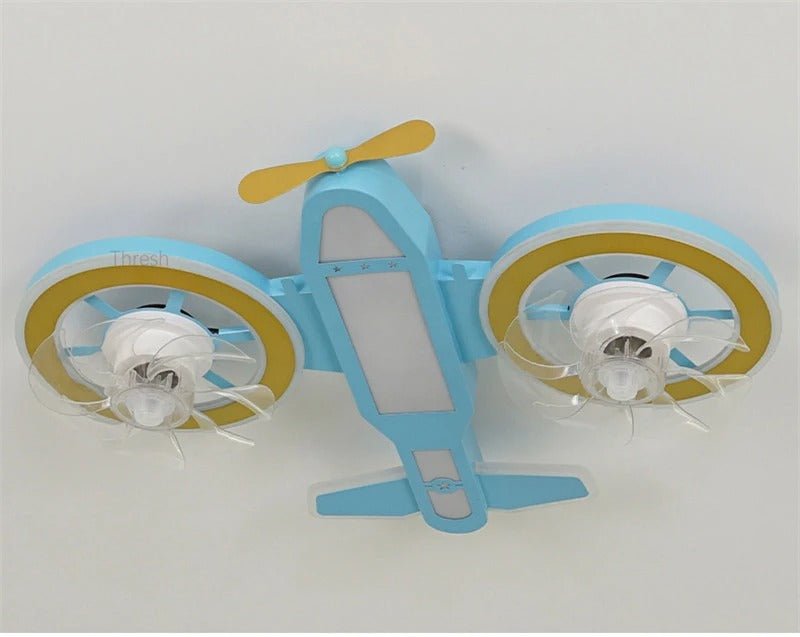 Stylish Airplane Kids Ceiling Light & Fan 