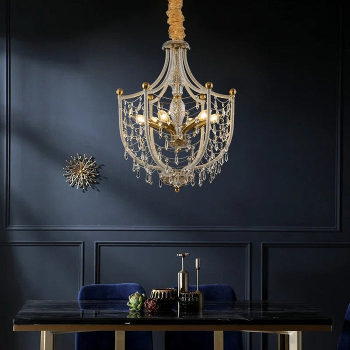 Illuminate any room with the captivating radiance of the Ajwad Chandelier Light.