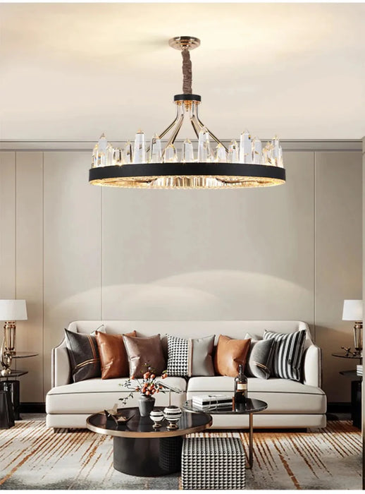 Create a mesmerizing ambiance with the soft radiance of Alexandra Round Chandelier.