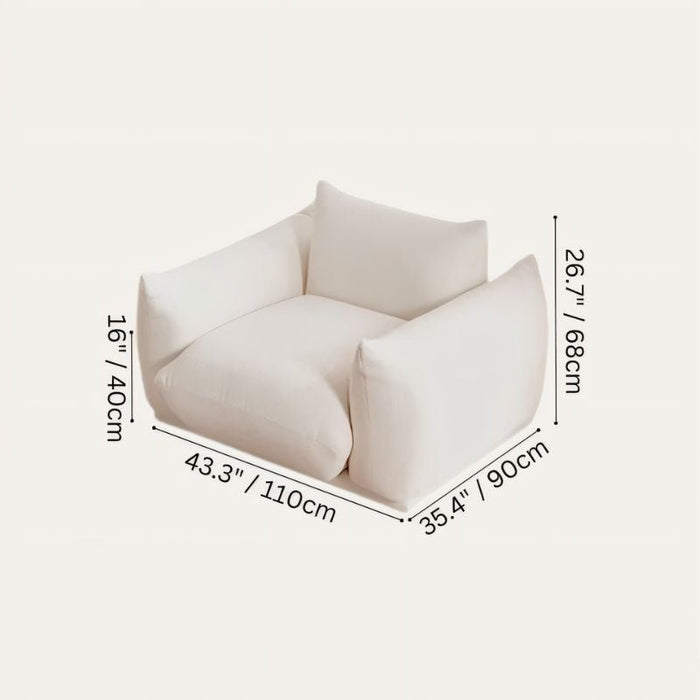 Aquilae Arm Sofa Size