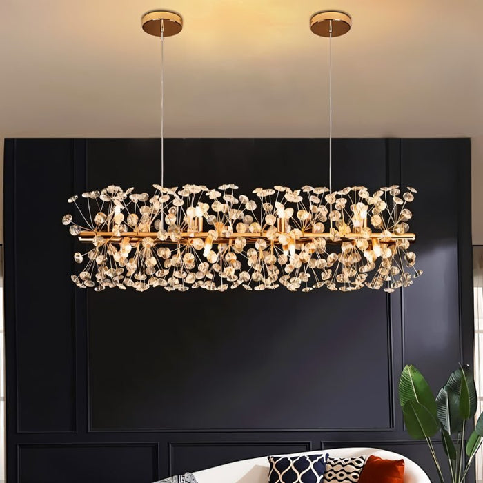 Arabella Crystal Linear Chandelier - Light Fixtures