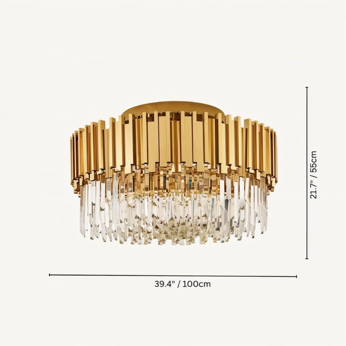 Astralis Round Flush Mount Chandelier - Residence Supply