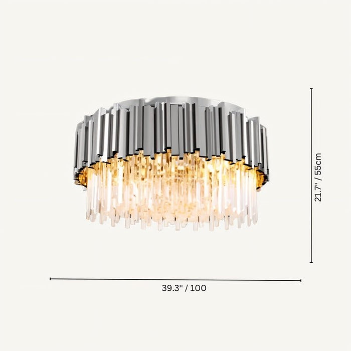 Astralis Round Flush Mount Chandelier - Residence Supply