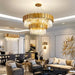 Astralis Tiered Round Chandelier - Contemporary Lighting for Living Room