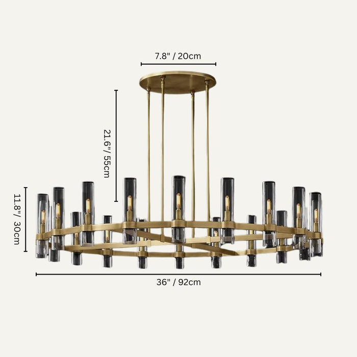 Enhance the ambiance of your space with the Bahir Candela Chandelier, its radiant light and graceful design evoking a sense of timeless beauty.