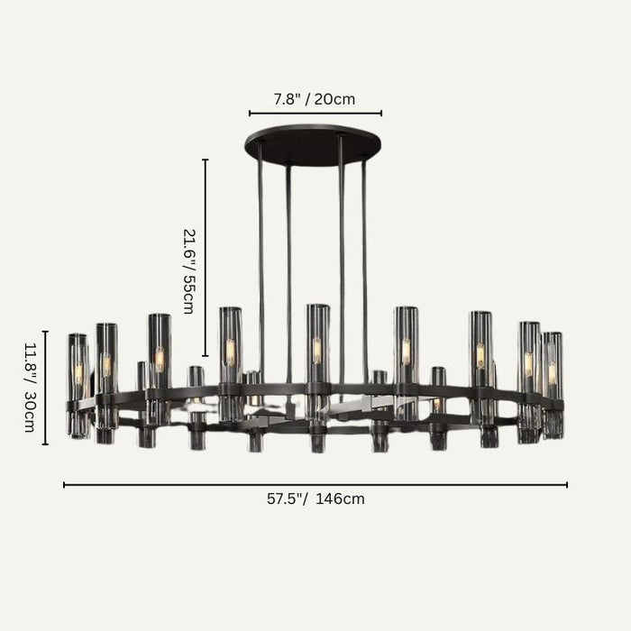 Transform your dining room into a fine dining experience with the Bahir Candela Chandelier, its dazzling lights and elegant design creating an atmosphere of luxury.