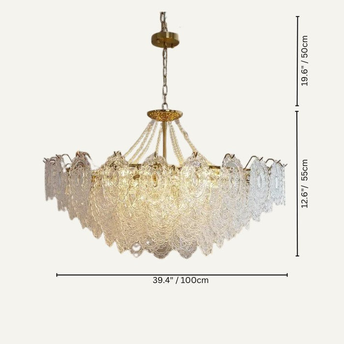 Bariq Glass Chandelier SIze