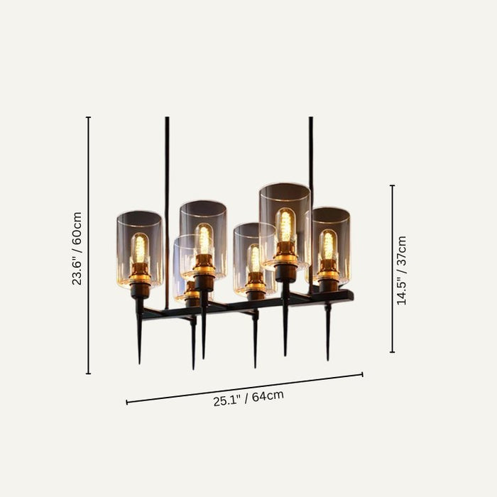 Minimalist Bellum Linear Chandelier