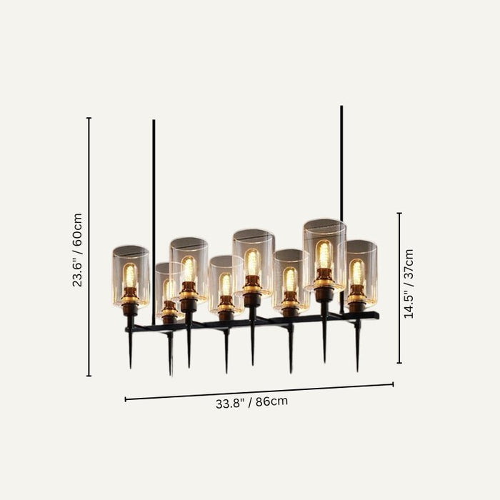 Bellum Linear Chandelier Size 