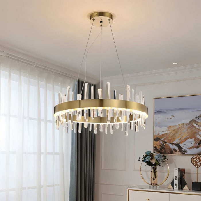 Betula Round Crystal Chandelier - Modern Chandeliers