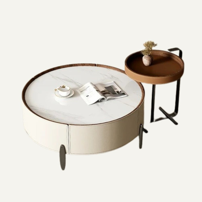 Elevate your coffee table game with the Biculo Coffee Table's contemporary charm and understated sophistication, perfect for entertaining guests or unwinding with a cup of coffee.