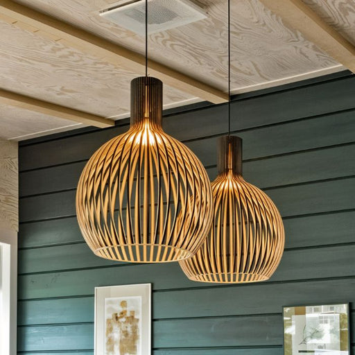 Birdcage Rattan Pendant Light - Light Fixtures for Outside