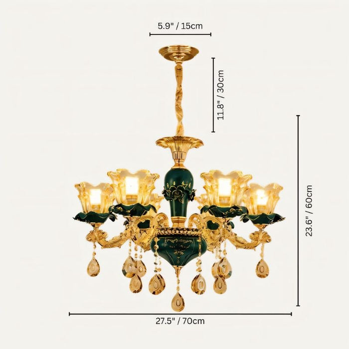 Blanche Chandelier - Green - Residence Supply