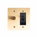 Brass Mixed Dimmer Switch (2-Gang) - Residence Supply