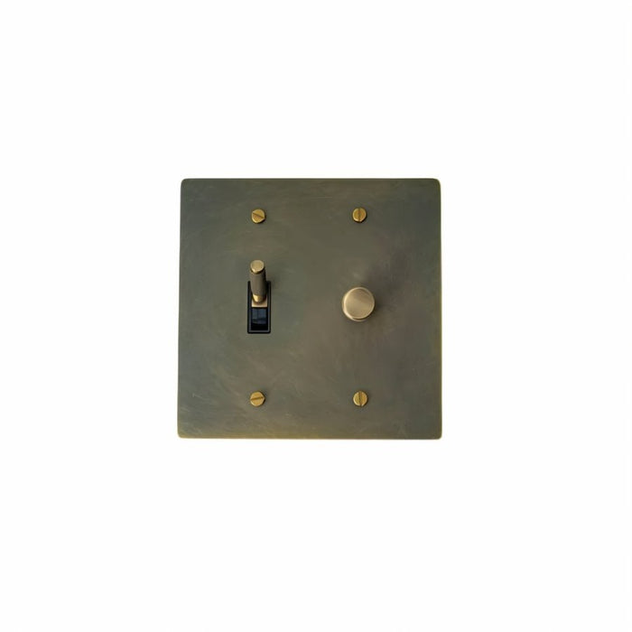 Brass Mixed Dimmer Switch (2-Gang) - Residence Supply