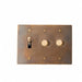 Brass Mixed Dimmer Switch (3-Gang) - Residence Supply