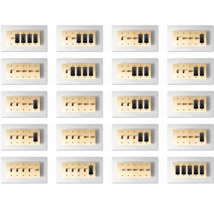 Brass Mixed Dimmer Switch (5-Gang) - Residence Supply