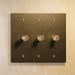 Brass Rotary Dimmer Switch (3-Gang) - Residence Supply