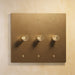 Brass Rotary Dimmer Switch (3-Gang) - Residence Supply