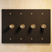 Brass Rotary Dimmer Switch (4-Gang) - Residence Supply