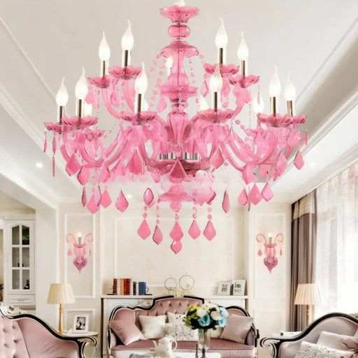 Brigitte Chandelier - Pink - Living Room Lighting