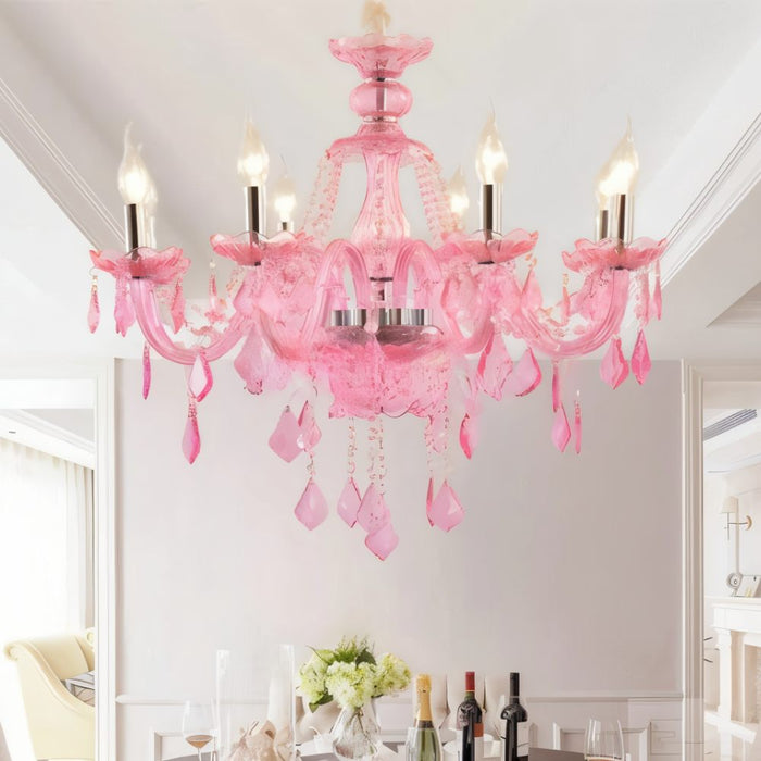 Brigitte Chandelier - Pink - Modern Chandeliers