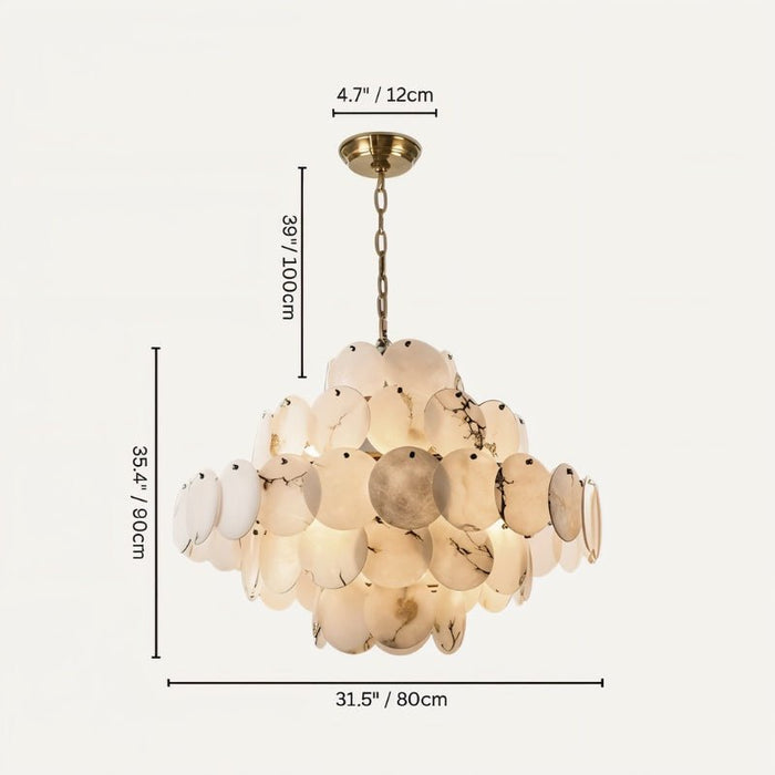 Caelum Alabaster Chandelier Light - Residence Supply