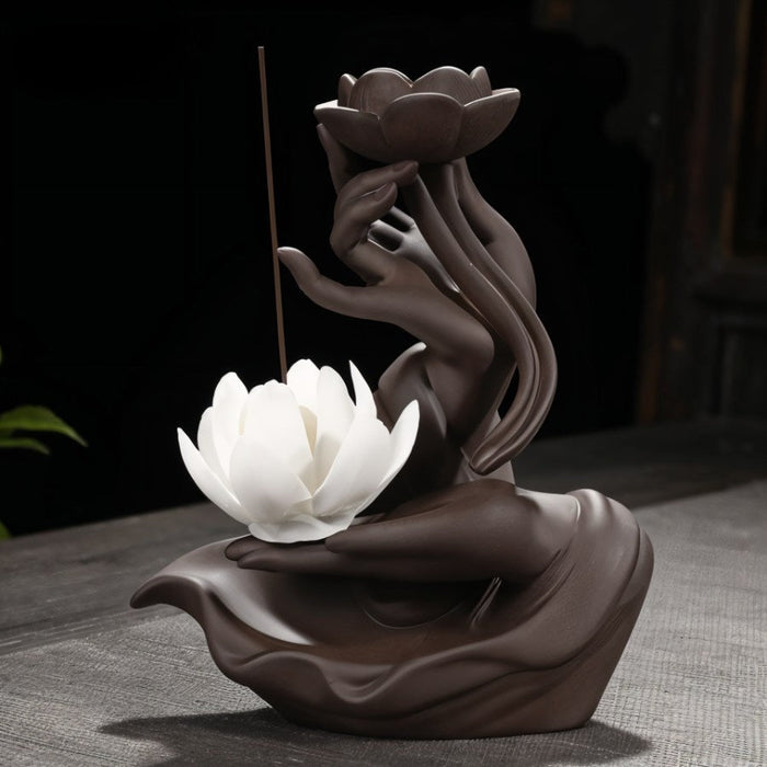 Celestial Monk Incense Burner Table Lamp - Residence Supply