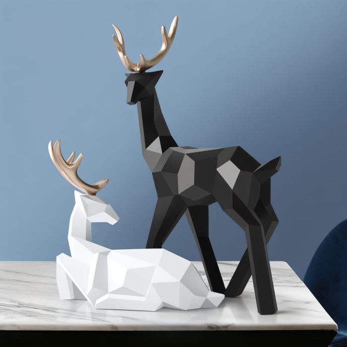 Cervidae Handcrafted Reindeer Figurines - Residence Supply