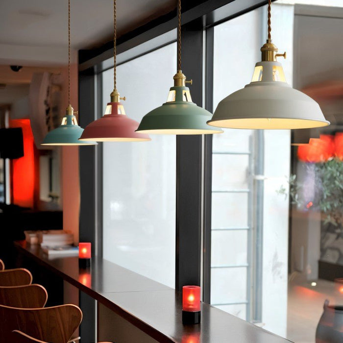 Color Block Shade Pendant Light - Modern Lighting for Coffee Shops