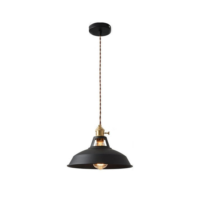 Black Color Block Shade Pendant Light 