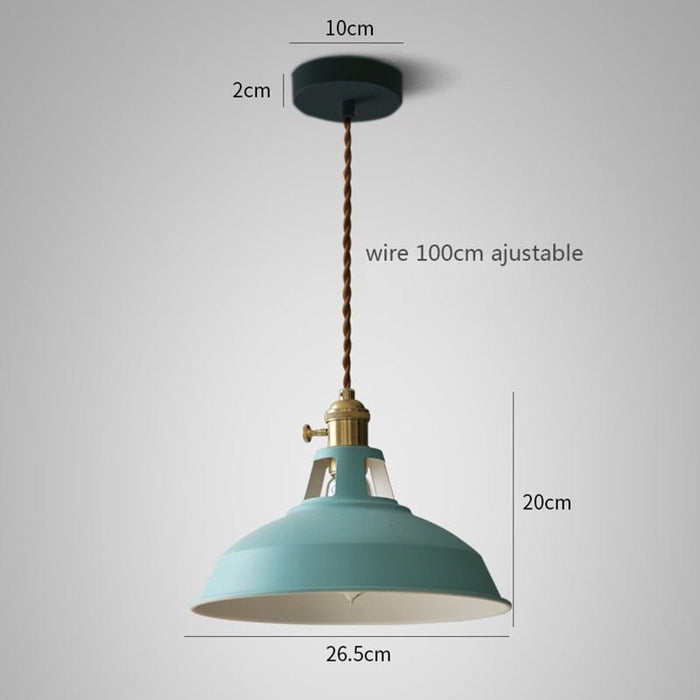 Color Block Shade Pendant Light Size Chart