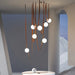 Corium Leather Glass Chandelier - Modern Chandeliers