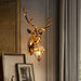 Deer Head Metallic Wall Lamp - Modern Lighting