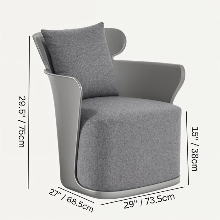 Ecatl Accent Chair Size