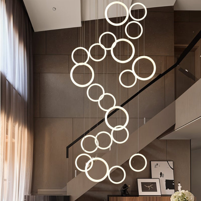 Fener Ring Chandelier - Light Fixtures for Stair Lighting