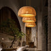 Hand-Weaved Rattan Cocoon Pendant Light - Light Fixtures for Hallway