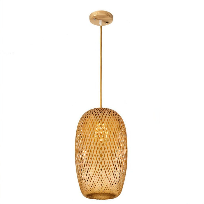 Hand-Weaved Rattan Cocoon Pendant Light - Residence Supply