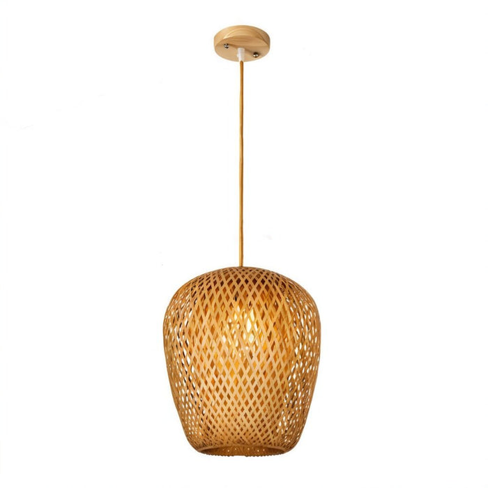 Hand-Weaved Rattan Cocoon Pendant Light - Residence Supply