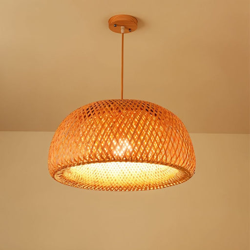 Hand-Weaved Rattan Cocoon Pendant Light - Light Fixtures