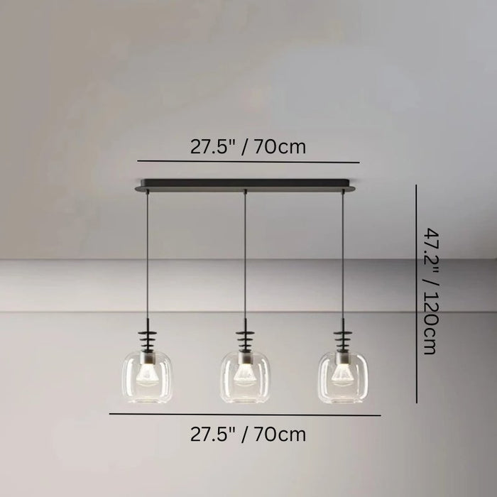 Hesi Linear Chandelier size Chart