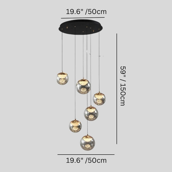 Istanu Indoor Chandelier Size chart