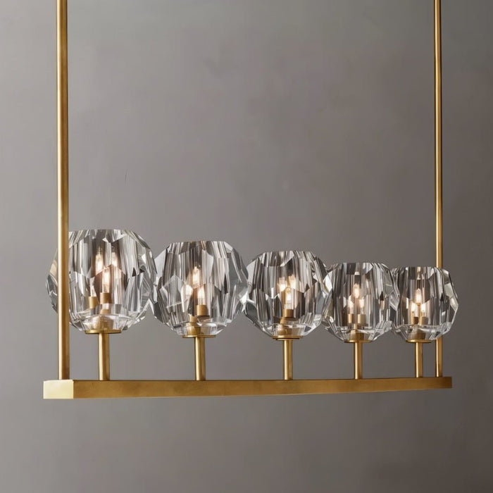 Kurst 5 Linear Glass Chandelier - Light Fixtures