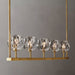 Kurst 5 Linear Glass Chandelier - Light Fixtures