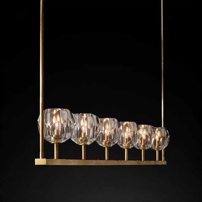 Kurst 6 Linear Glass Chandelier - Residence Supply