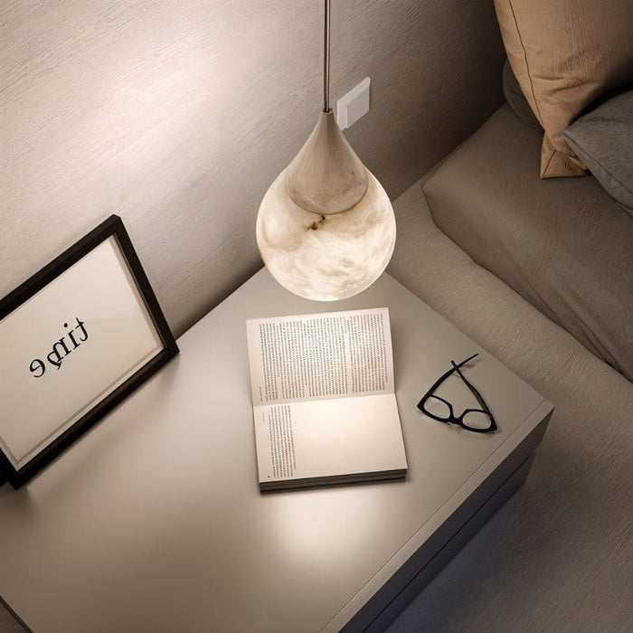 Lacrima Alabaster Pendant Light - Modern Lighting for Bedroom