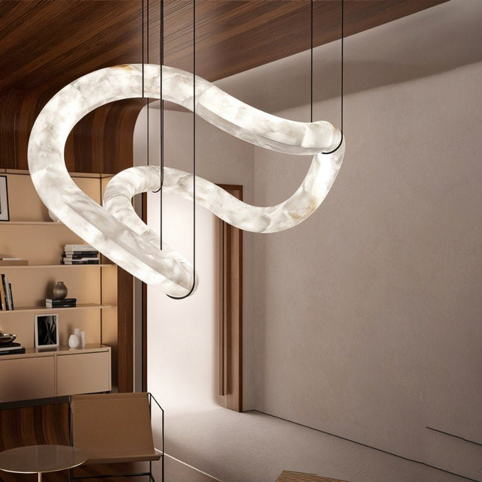 Maat Alabaster Chandelier - Modern Chandeliers