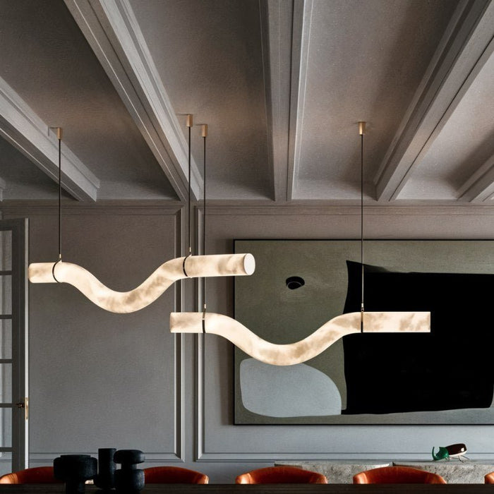 Noctis Alabaster Pendant Light - Contemporary Lighting