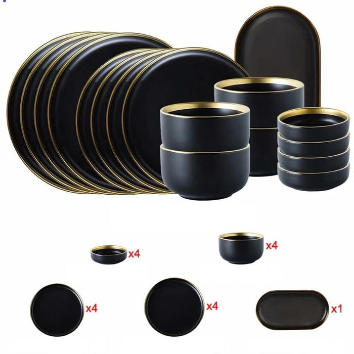 Obsidian Plate and Bowls - Residence Supply